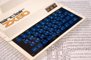 A Sinclair ZX80 home computer.