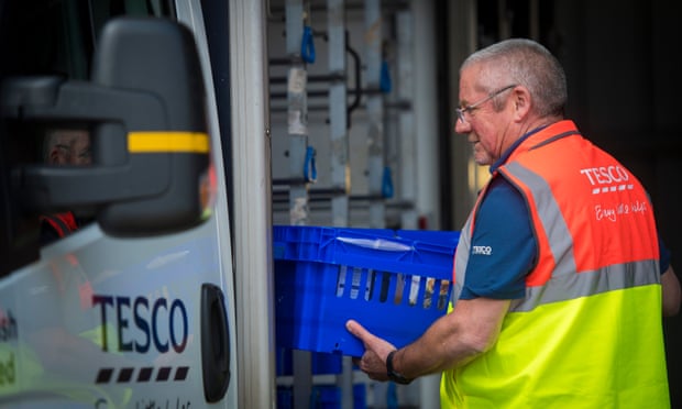 A Tesco delivery driver