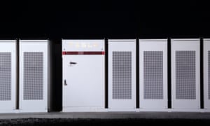Powerpacks making up the Tesla battery in South Australia.