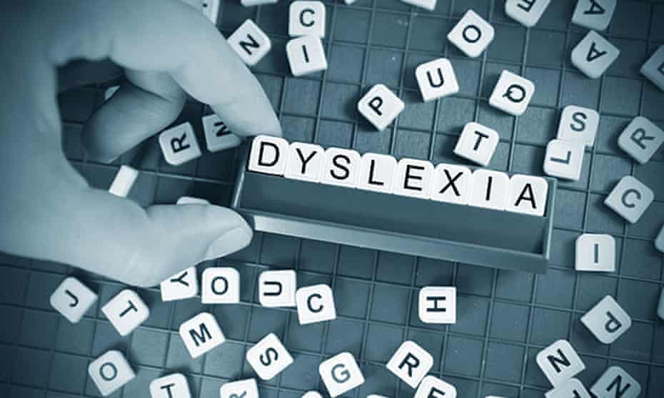 Dyslexia spelled out on Scrabble board