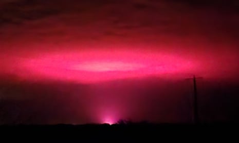 Tammy Szumowski took the pictures of the pink glow in the sky over Mildura