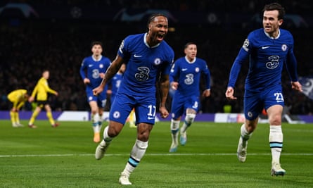 Universe stays kind and preserves the age of Graham Potter at Chelsea | Champions League 1 Raheem Sterling of Chelsea celebrates after scoring