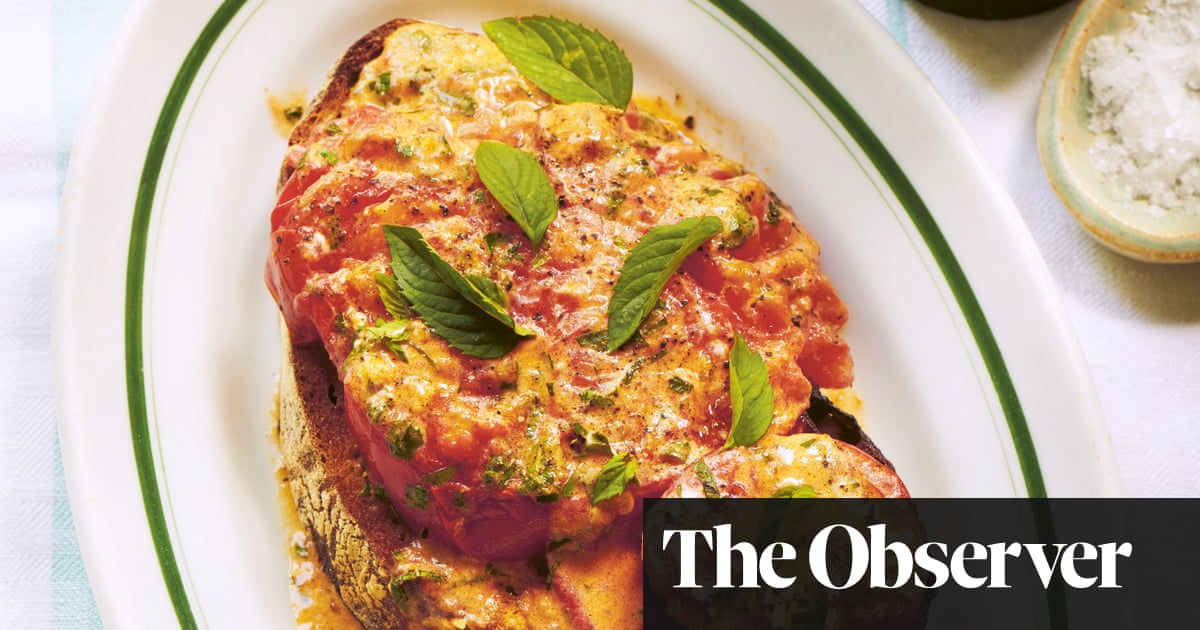 Tomatoes cooked in creme fraiche with mint on toast recipe by Joe ...