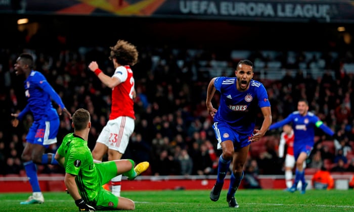 Arsenal Sent Crashing Out Of Europa League By Late Olympiakos