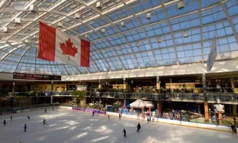 The skating rink at West Edmonton Mall in Edmonton, Alberta, Canada.