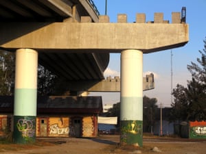 Half-finished public works, such as this overpass in Cuauhtitlan, are typical of the edge of the megacity, where projects are often aborted when political administrations change or budgets run out
