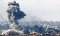 Smoke rises after Israeli military attack in Gaza