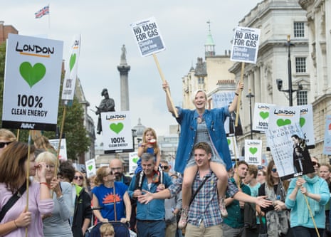 The People’s Climate March rally in London last year. 