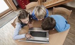 VARIOUS<br>Mandatory Credit: Photo by Mito Images/REX Shutterstock (4185315a)
MODEL RELEASED Three children looking at laptop
VARIOUS