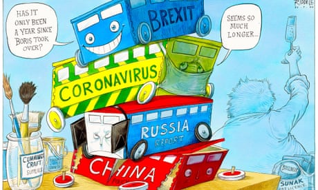 The Guardian On Flipboard Boris Johnson One Year On Cartoon