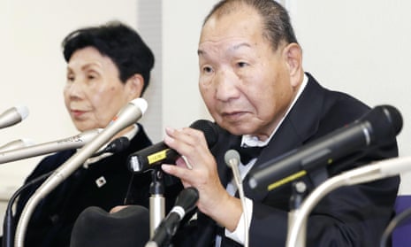 Iwao Hakamada at a press conference in 2019.