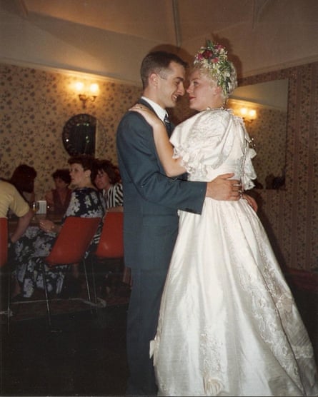 Damian Robinson and Amanda Rogers at their first wedding in 1994.