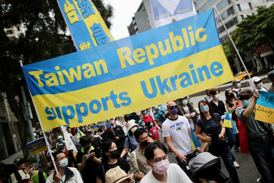 Taipei protests in March against the Ukraine invasion