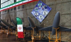 Iranian-made drones at a ceremony in Tehran in January.