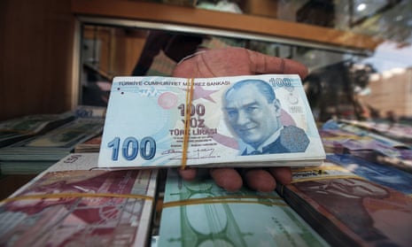 The value of the Turkish lira dropped significantly after the US president announced sanctions against Ankara. 