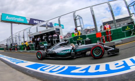 Lewis Hamilton took his Mercedes to an anticlimactic pole position in Melbourne.