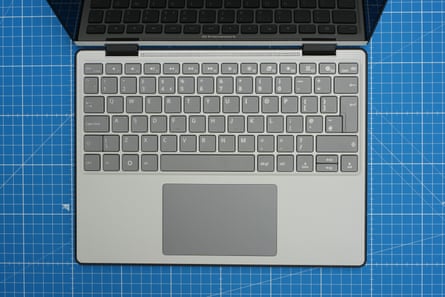 The keyboard and trackpad of the Framework Laptop 12.
