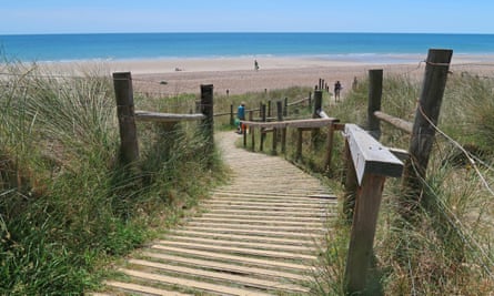 A path through the dunes at Littlehampton.