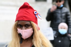 A protester at a rally in Paris.