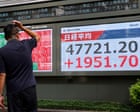 Yen slumps and Nikkei hits record after Sanae Takaichi wins Japan’s ruling party election; gold nears $4,000 as rally continues – business live