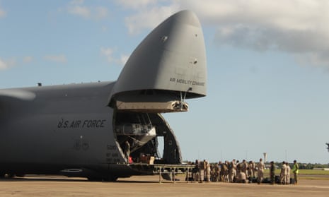 US Marines arrive at Darwin’s Air Force Base, 2015