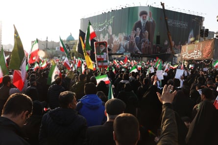 Crowds gather in honour of the late leader and incoming leader.