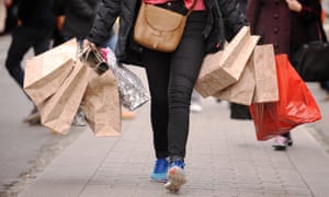 Woman with multiple shopping bags