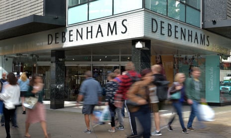 Debenhams’ Oxford Street department store in central London, where rates have risen by £2m.