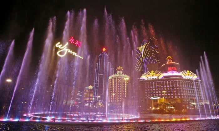 The music fountain at the Wynn Macao.