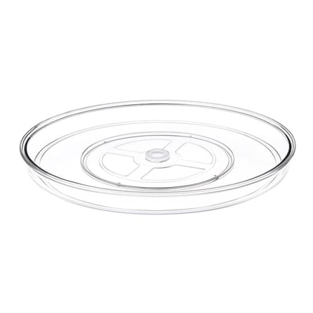 The Organizing Warehouse Spinn clear lazy Susan turntable, 28.5cm