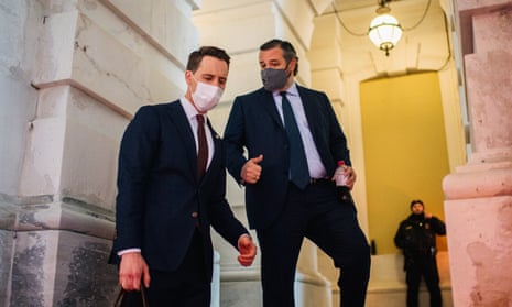 Republican senators Josh Hawley and Ted Cruz on Saturday. Both times the acquittals felt virtually inevitable, given Trump’s Republican allies remained largely loyal.