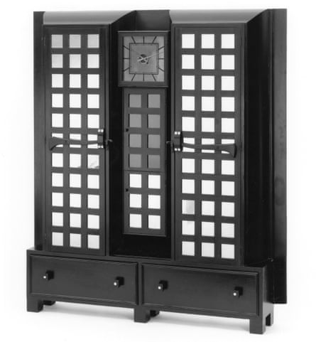 Tall, dark wood cabinet