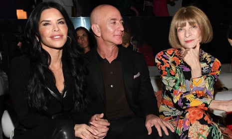 Amazon CEO Jeff Bezos and Anna Wintour at the Tom Ford show in February, 2020.