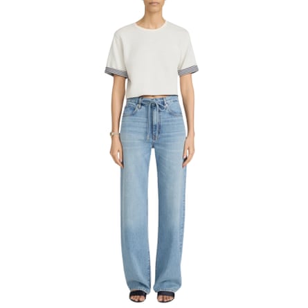 Frame The Off Duty Drawstring Bow jeans.