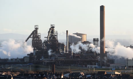 Port Talbot steelworks in south Wales