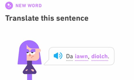 Duolingo Welsh language app
