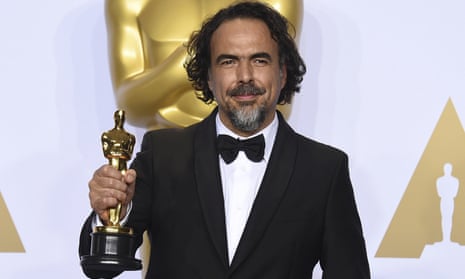 Alejandro G Inarritu with his best director Oscar for The Revenant in 2016. 