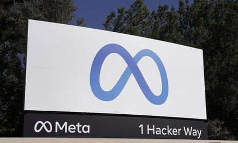 The Meta logo seen on a white background