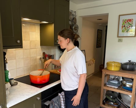 Sophie Wyburd testing casserole dishes.