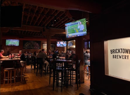 The interior of a brewery.
