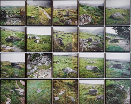 Trail markers, 20 inkjet prints of waymarks on Dartmoor.