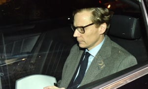Alexander Nix leaves the Cambridge Analytica offices in central London.