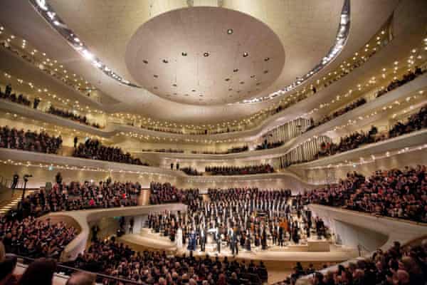The opening concert of the Elbphilharmonie concert hall, Hamburg, January 2017.