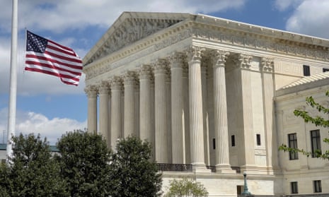 The US Supreme court building in Washington DC. The court’s six conservatives were in the majority, with the three liberal members dissenting.
