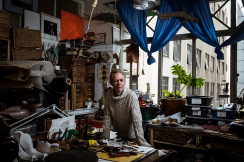 Shoemaker Brendan Dwyer, a long-term tenant in the heritage listed Nicholas Building, 37 Swanston Street, Melbourne. Photograph by Christopher Hopkins for The Guardian