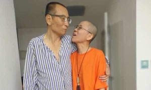 Liu Xiaobo and his wife Liu Xia, in a photograph released by friends.