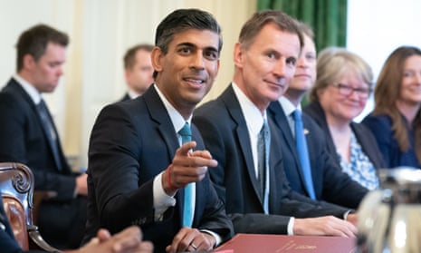 Prime Minister Rishi Sunak and chancellor Jeremy Hunt at Sunak’s first cabinet meeting.
