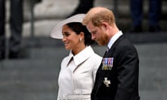 Prince Harry and Meghan, Duchess of Sussex, at the national service of thanksgiving held at St Paul's Cathedral, London.