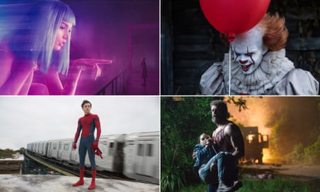 Clockwise from top left, Blade Runner 2049, It, Logan and Spider-Man: Homecoming.