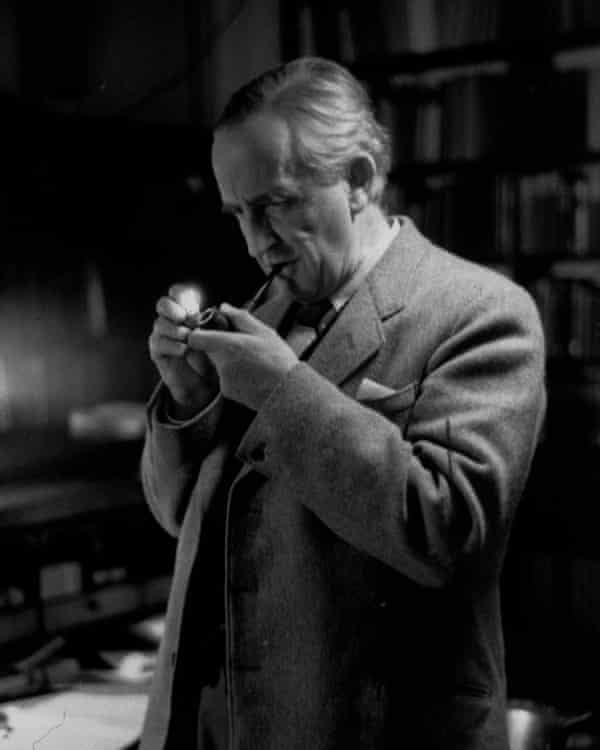 JRR Tolkien, pictured at Oxford University in 1955.